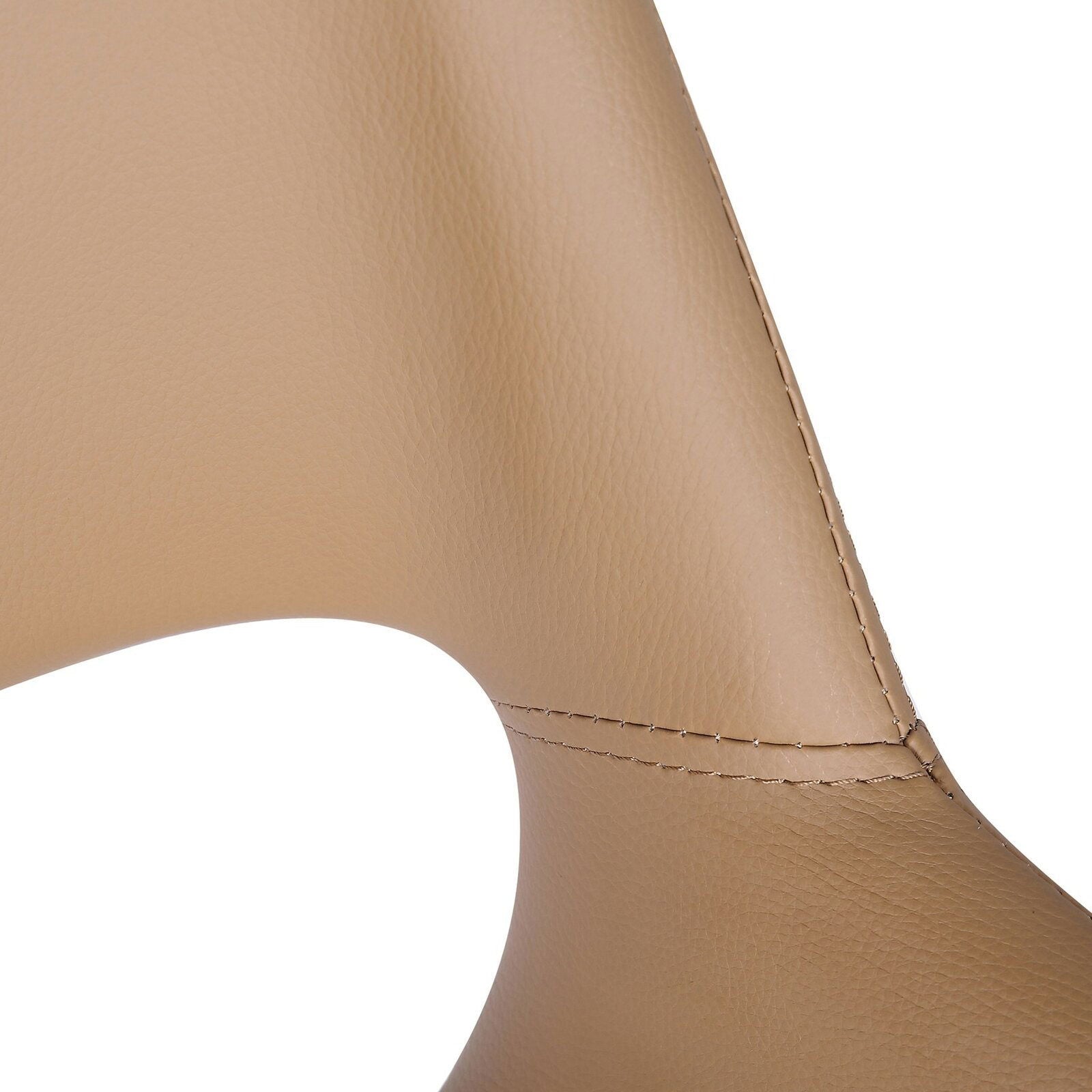 Dining Chair, PU Leather, Metal Legs with Wood Finish -