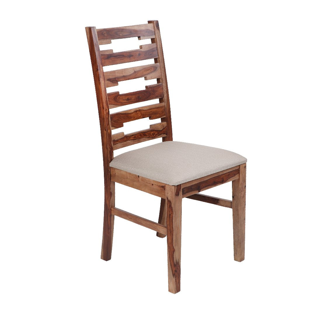 Dining Chair & Table Set of 6 Wooden Frame Base -