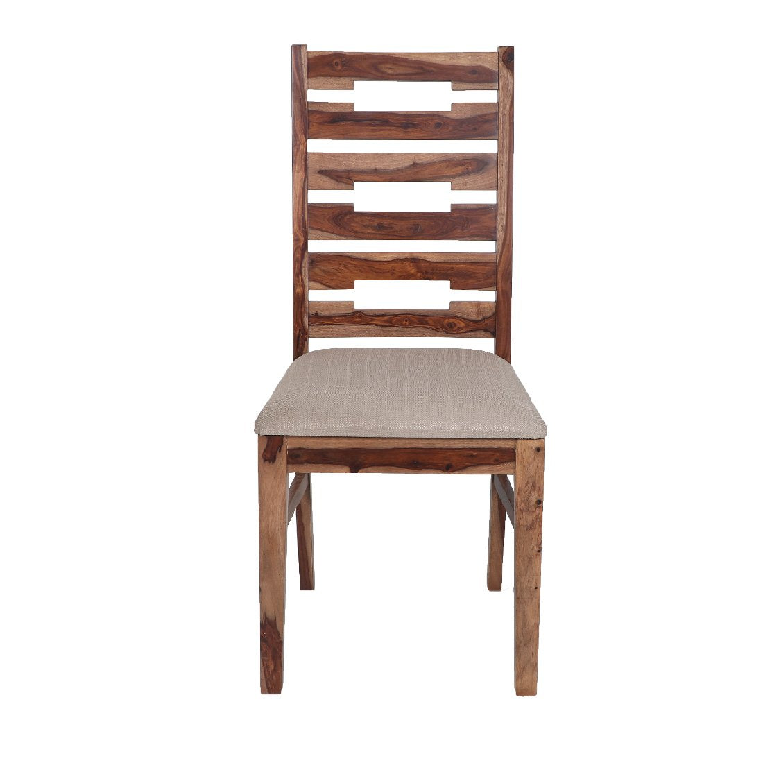 Dining Chair & Table Set of 6 Wooden Frame Base -