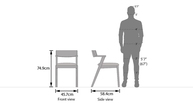 Dining Chair with Wooden Frame Base -