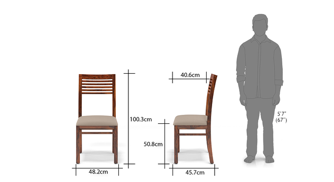 Dining Chair with Wooden Frame Base -