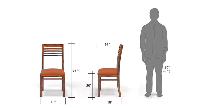 Dining Chair with Wooden Frame Base -