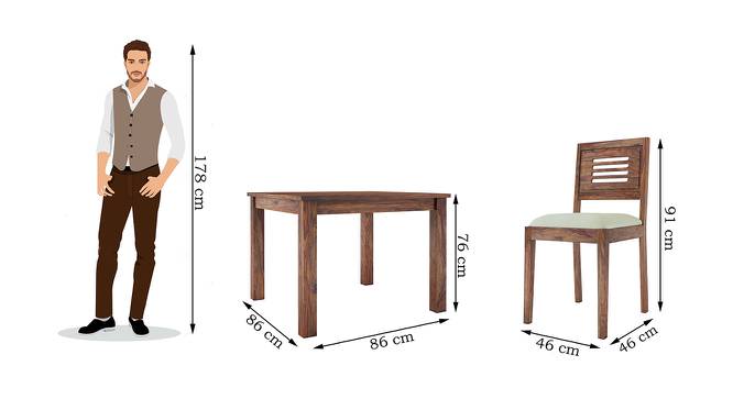 Dining Chair with Wooden Frame Base -