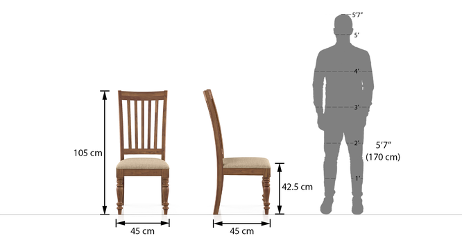 Dining Chair with Wooden Frame Base -