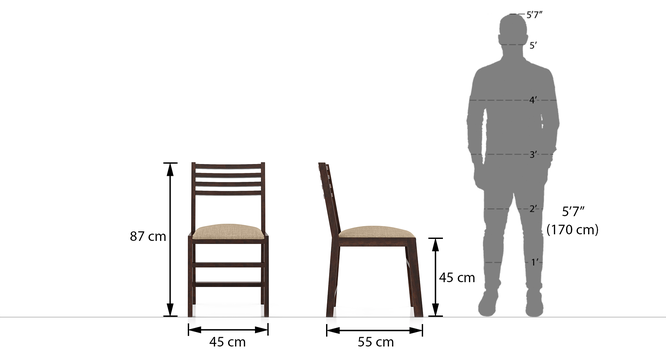 Dining Chair with Wooden Frame Base -