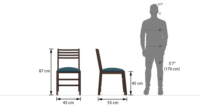 Dining Chair with Wooden Frame Base -