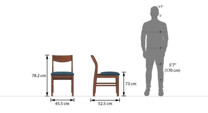Dining Chair with Wooden Frame Base -