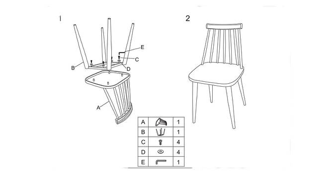 Dining Chair with Wooden Frame Base -