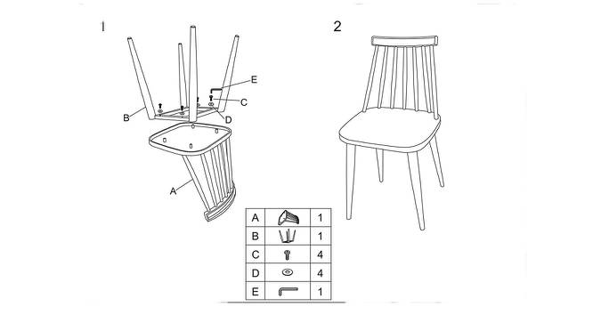 Dining Chair with Wooden Frame Base -