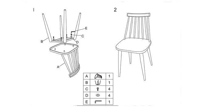 Dining Chair with Wooden Frame Base -