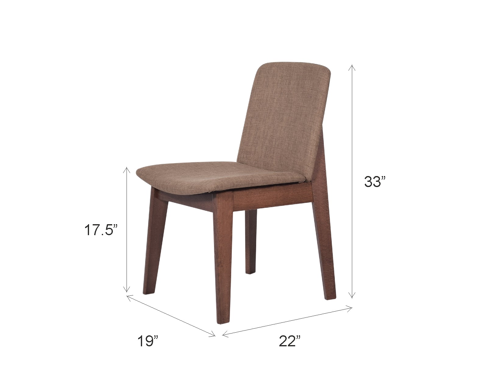 Dining Chair with Wooden Frame Base -