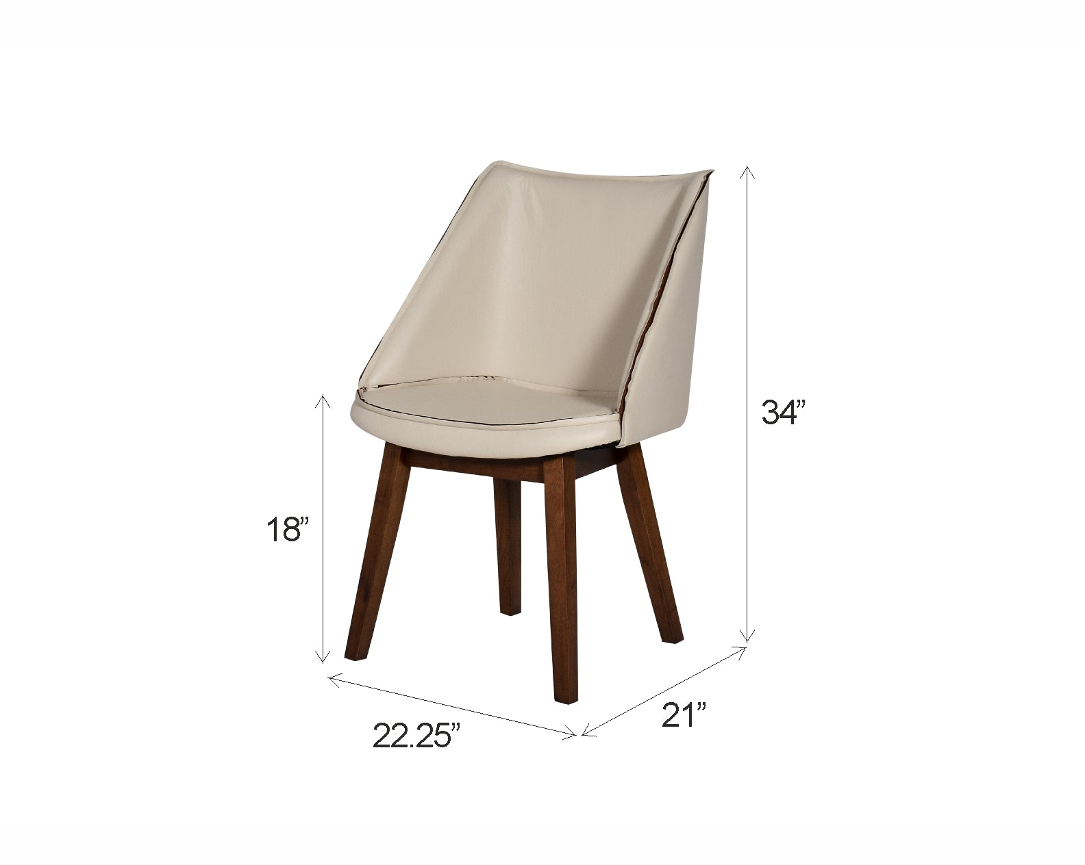 Dining Chair with Wooden Frame Base -