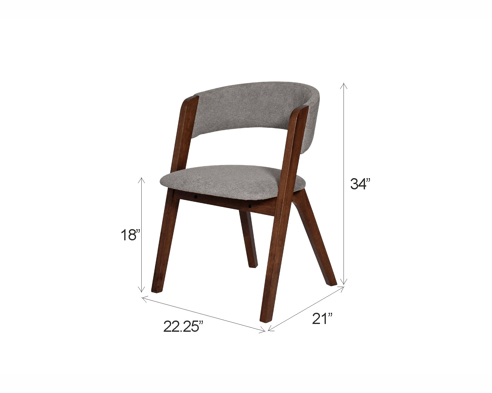 Dining Chair with Wooden Frame Base -