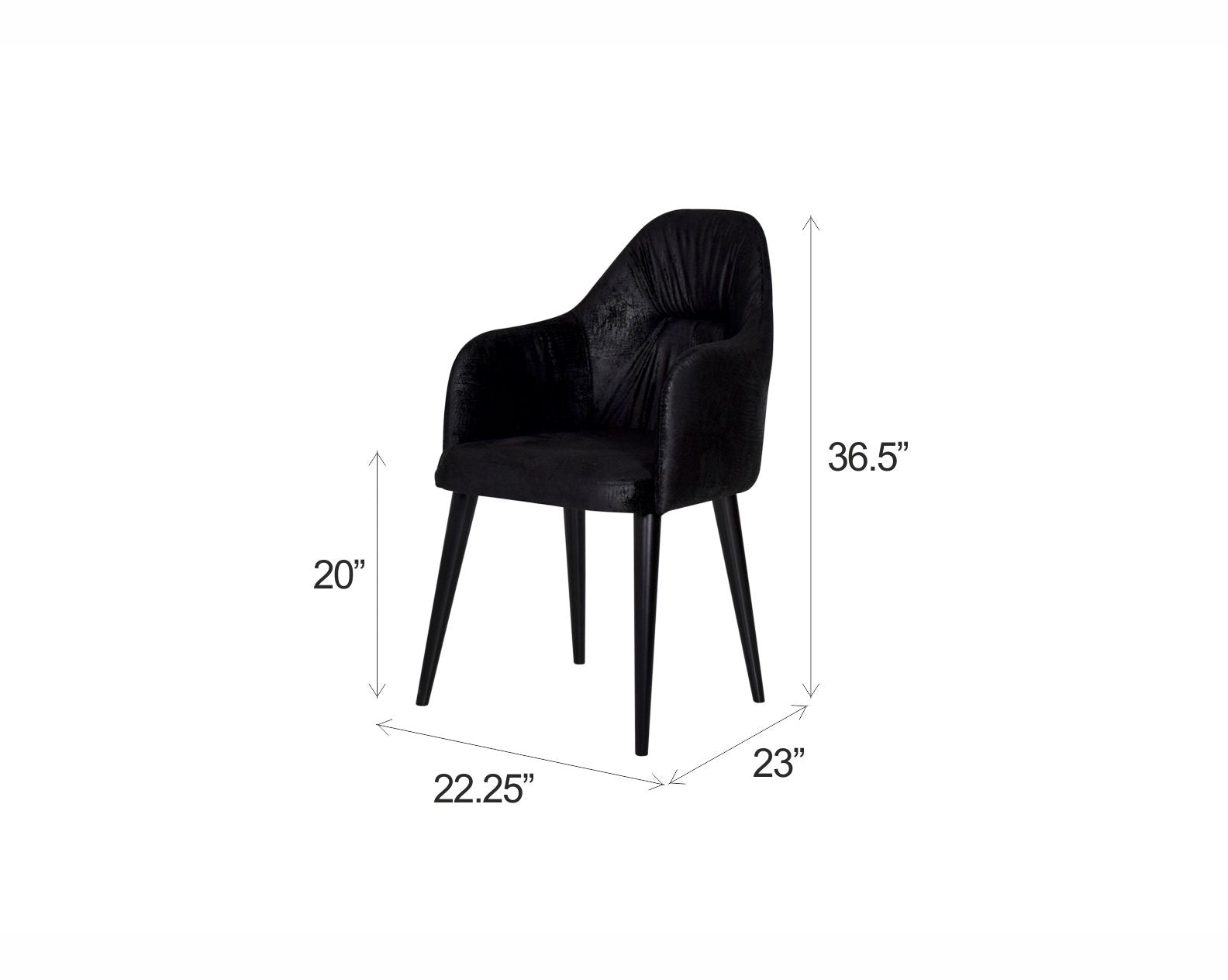 Dining Chair with Wooden Frame Base -
