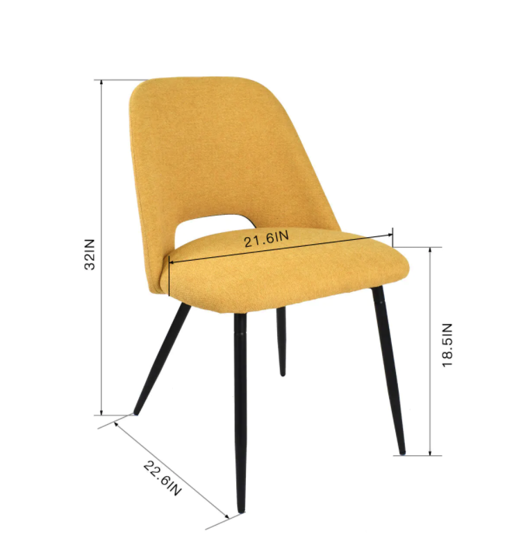 Dining Chair with Wooden Frame Base -