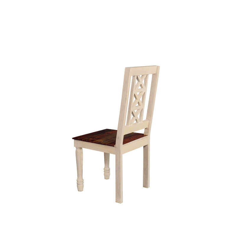 Dining Table Chair Set of 4 with Wooden Frame Base -