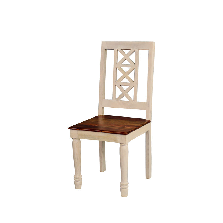 Dining Table Chair Set of 4 with Wooden Frame Base -