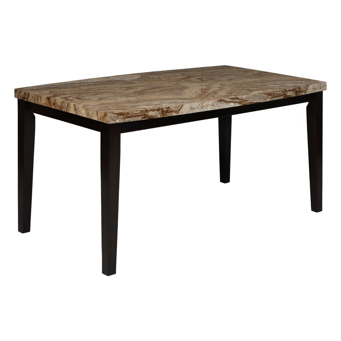 Dining Table Chairs Set of 6 With Wooden Frame Base -