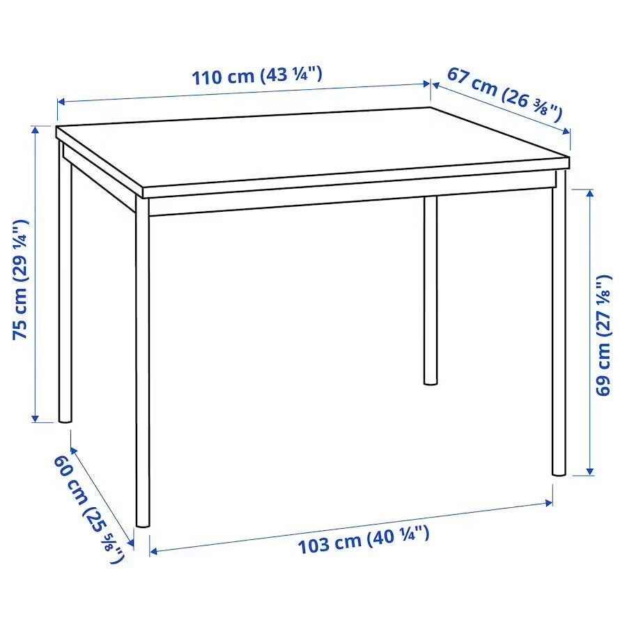 Dining Table and Chairs Set of 4 With Metal Frame Base -