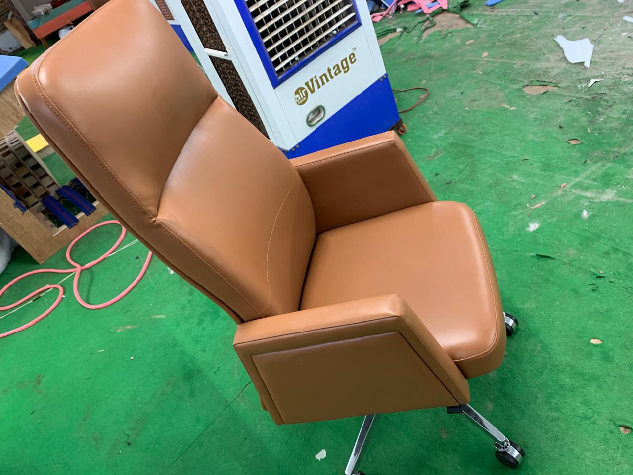 Director Chair in High Back with Chrome Base -