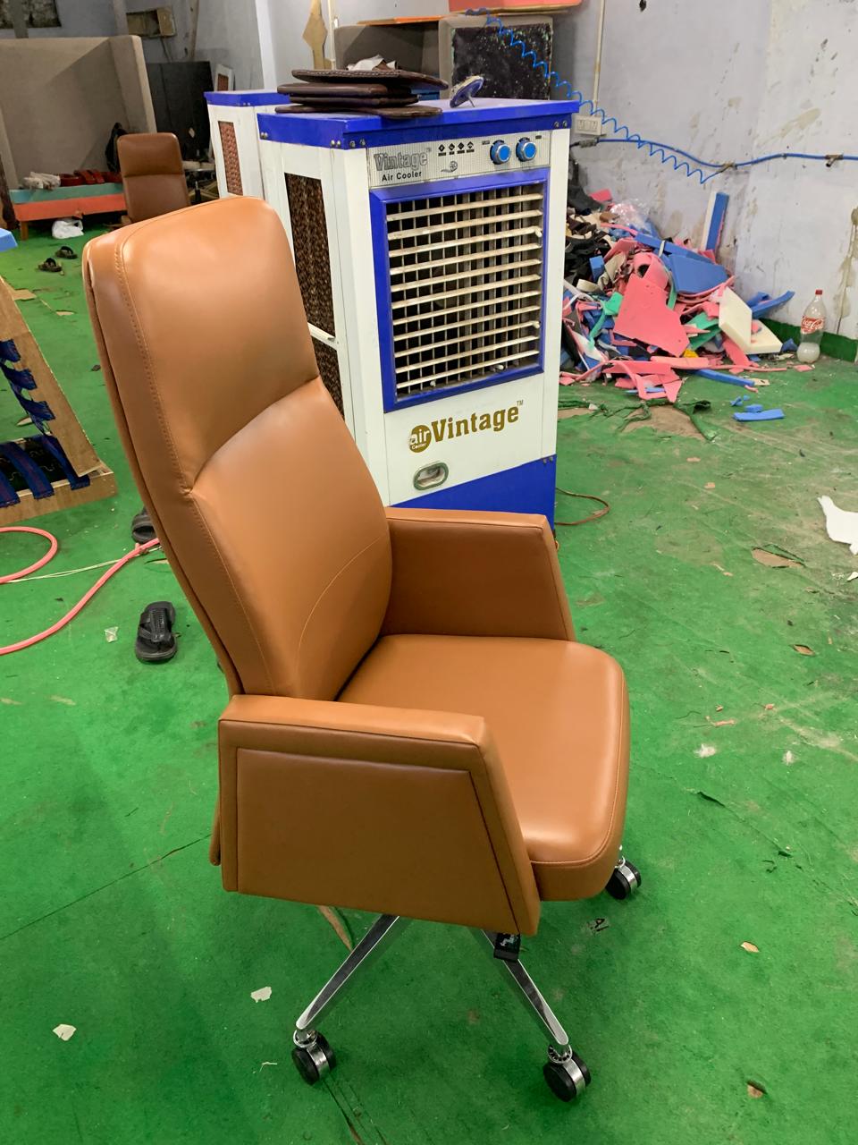 Director Chair in High Back with Chrome Base -