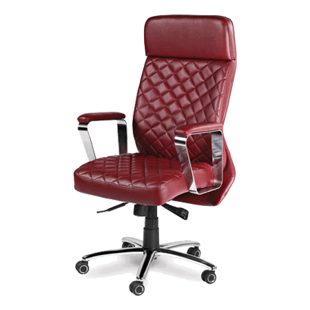 Director Chair in Leatherette with Chrome Base -