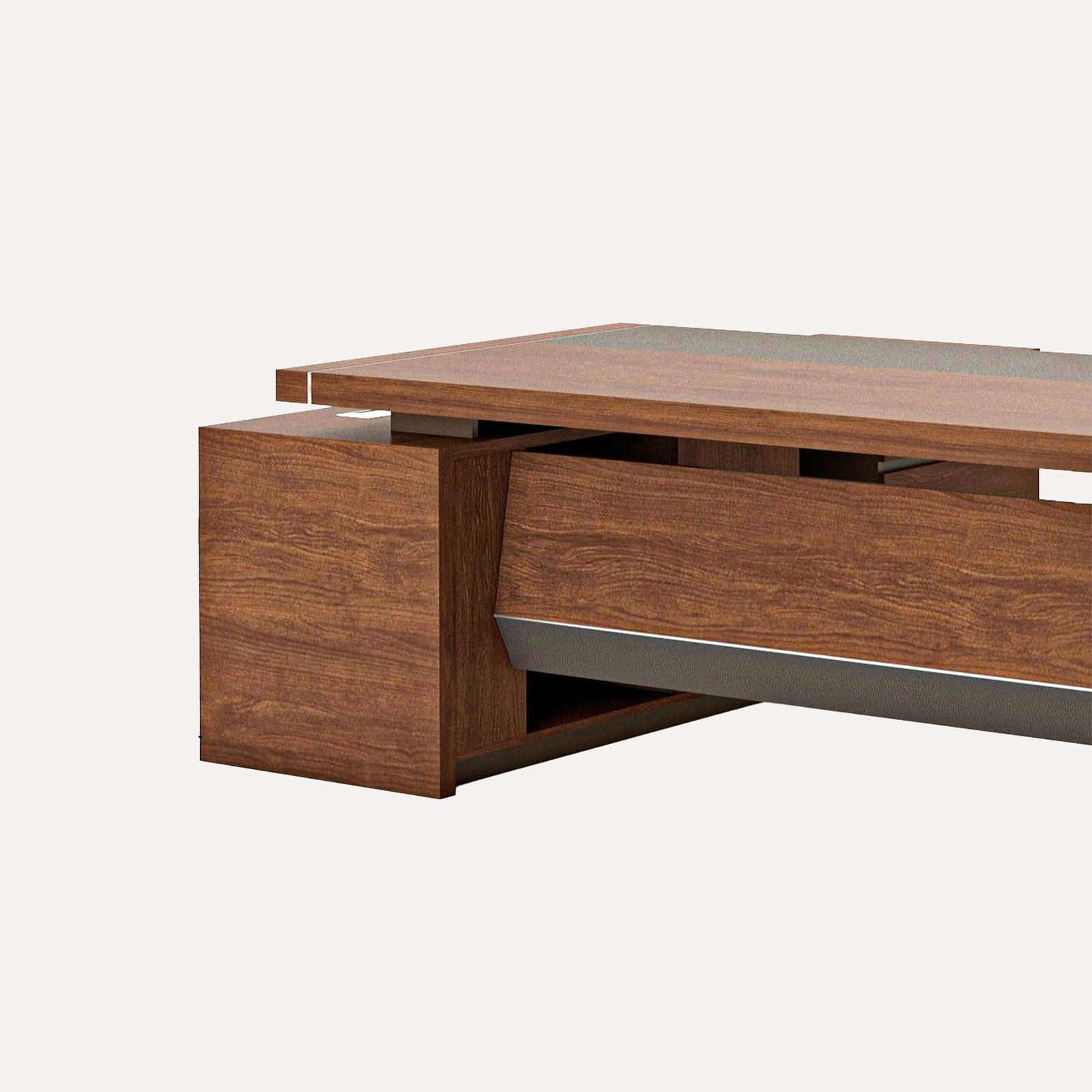 Director Office Table Made In Particle Board with Side Unite and Drawe ...