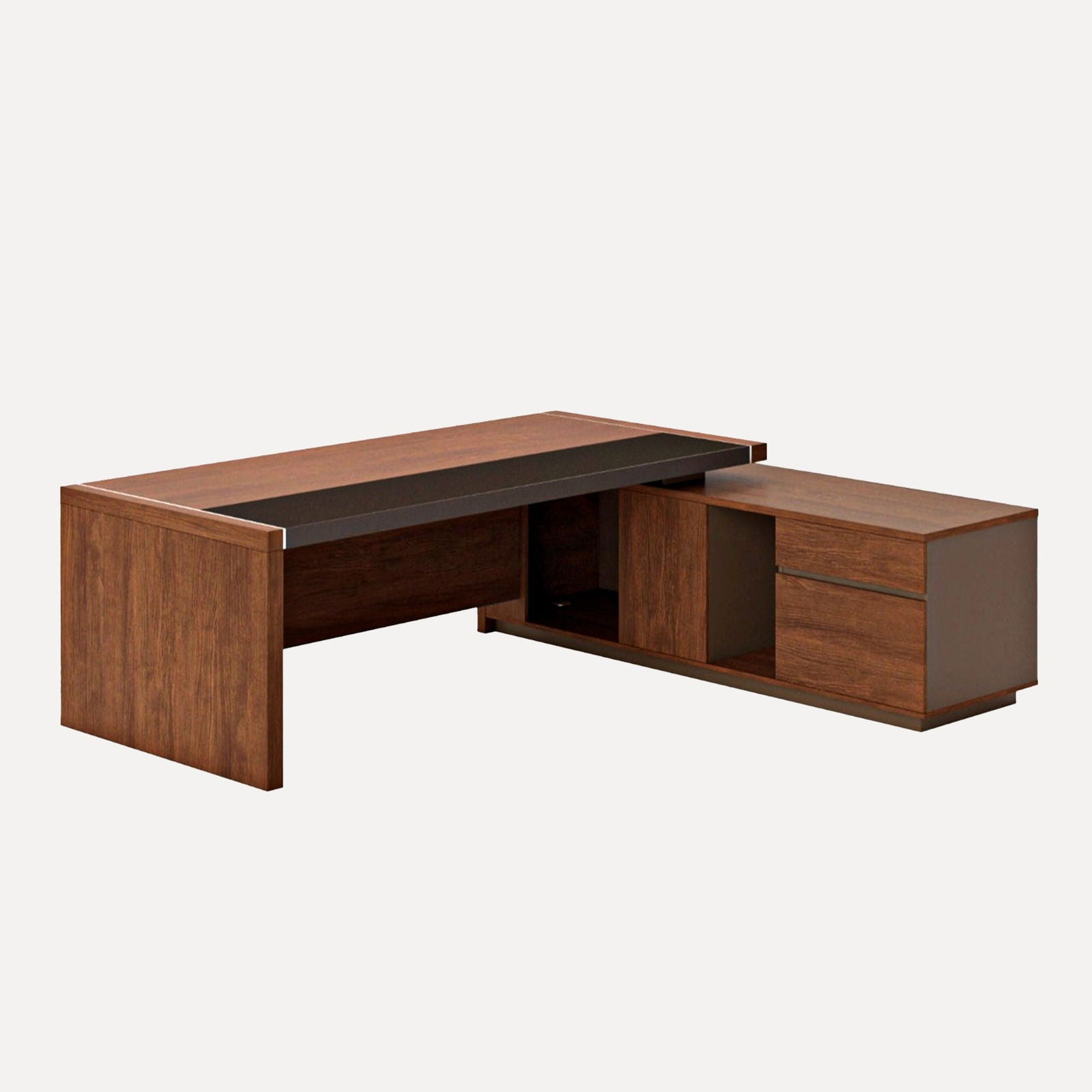 Director Office Table Made In Particle Board with Side Unite and Drawe ...