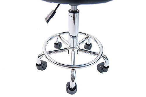 Doctor Stool with Wheels (Black with Castor Set of 4) -
