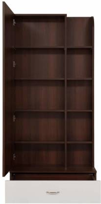 Dressing Unit with Storage in White and Brown Color -