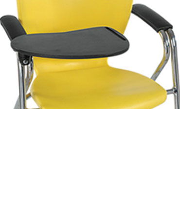 Education & Study Chair Metal structure with PVC Back & Arm with Fabric Seat -