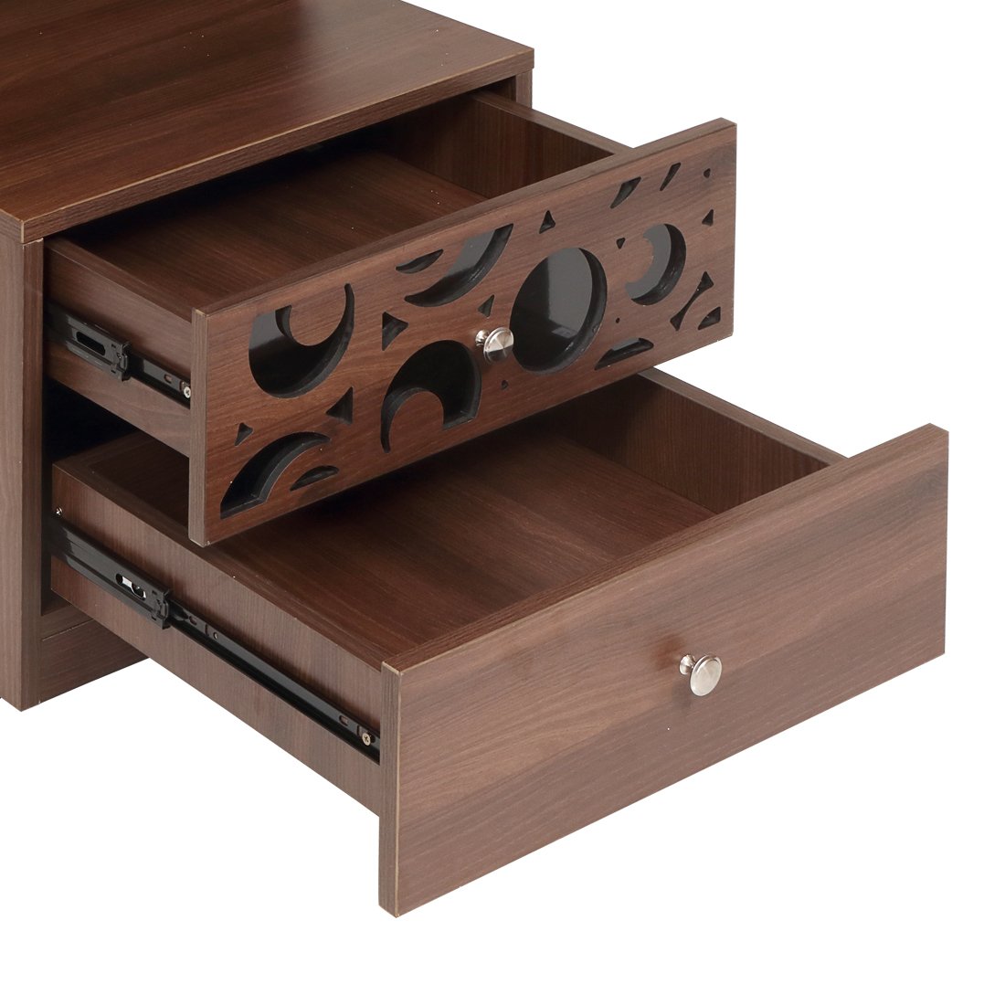 Engineer wood Dressing Table With Mirror (Walnut) -