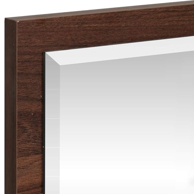 Engineered Wood Dressing Table with Mirror White & Brown Color -