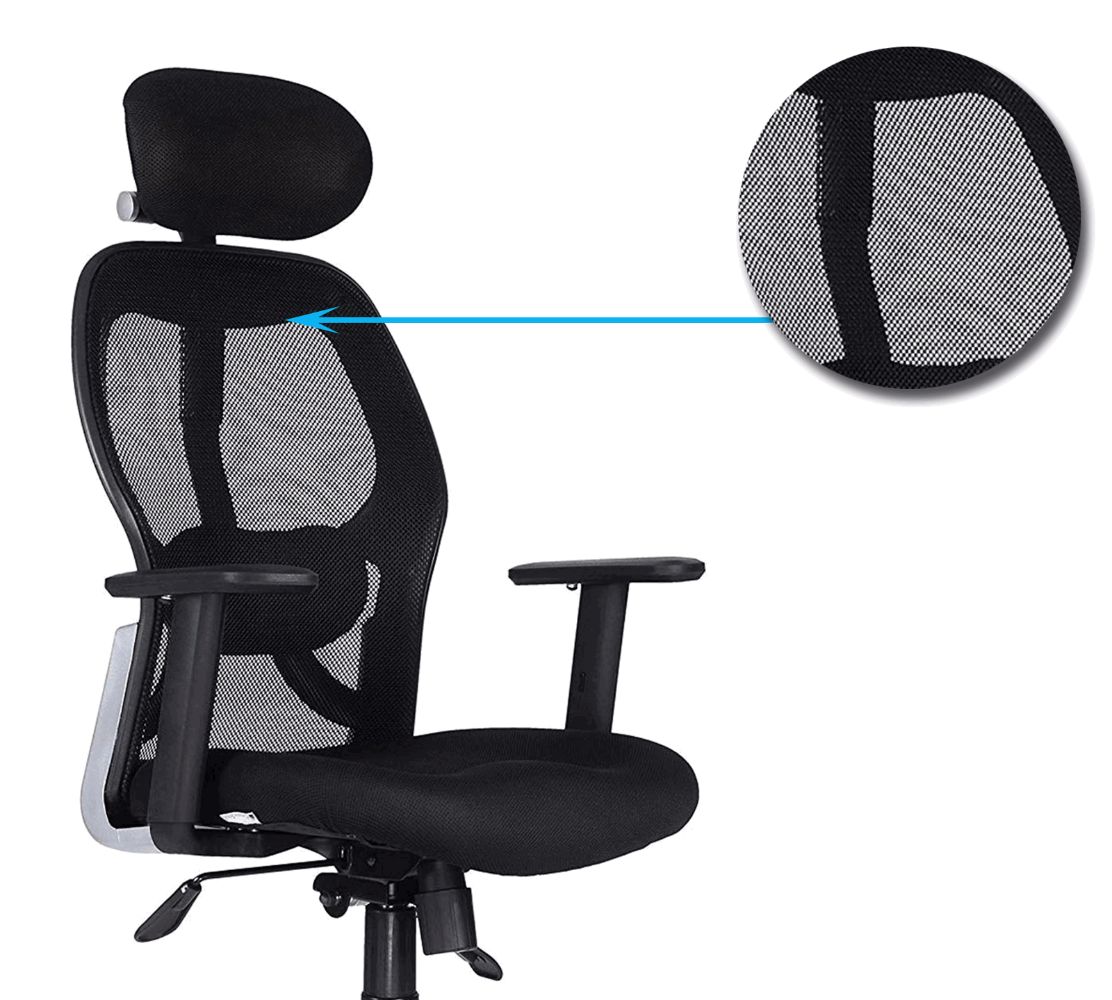 Executive Chair with Chrome Base and High Back -