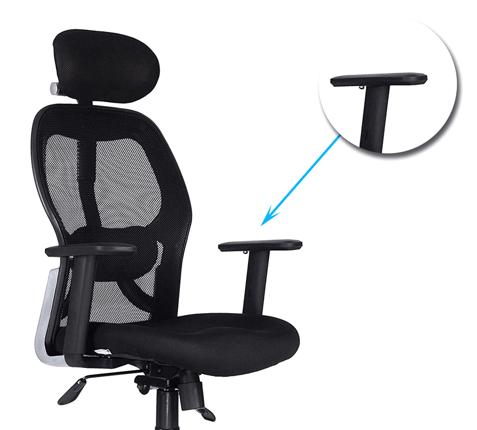 Executive Chair with Chrome Base and High Back -