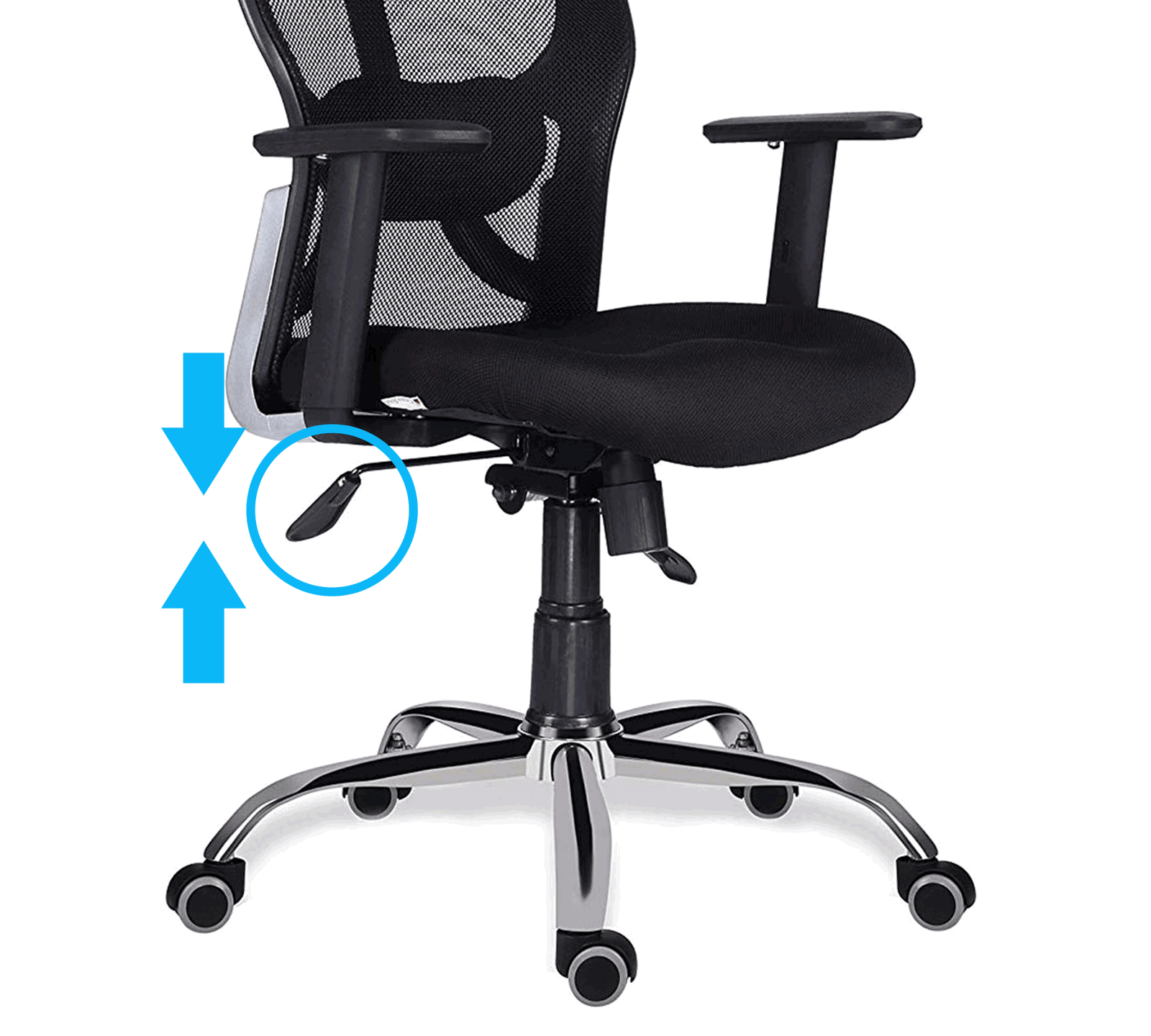Executive Chair with Chrome Base and High Back -