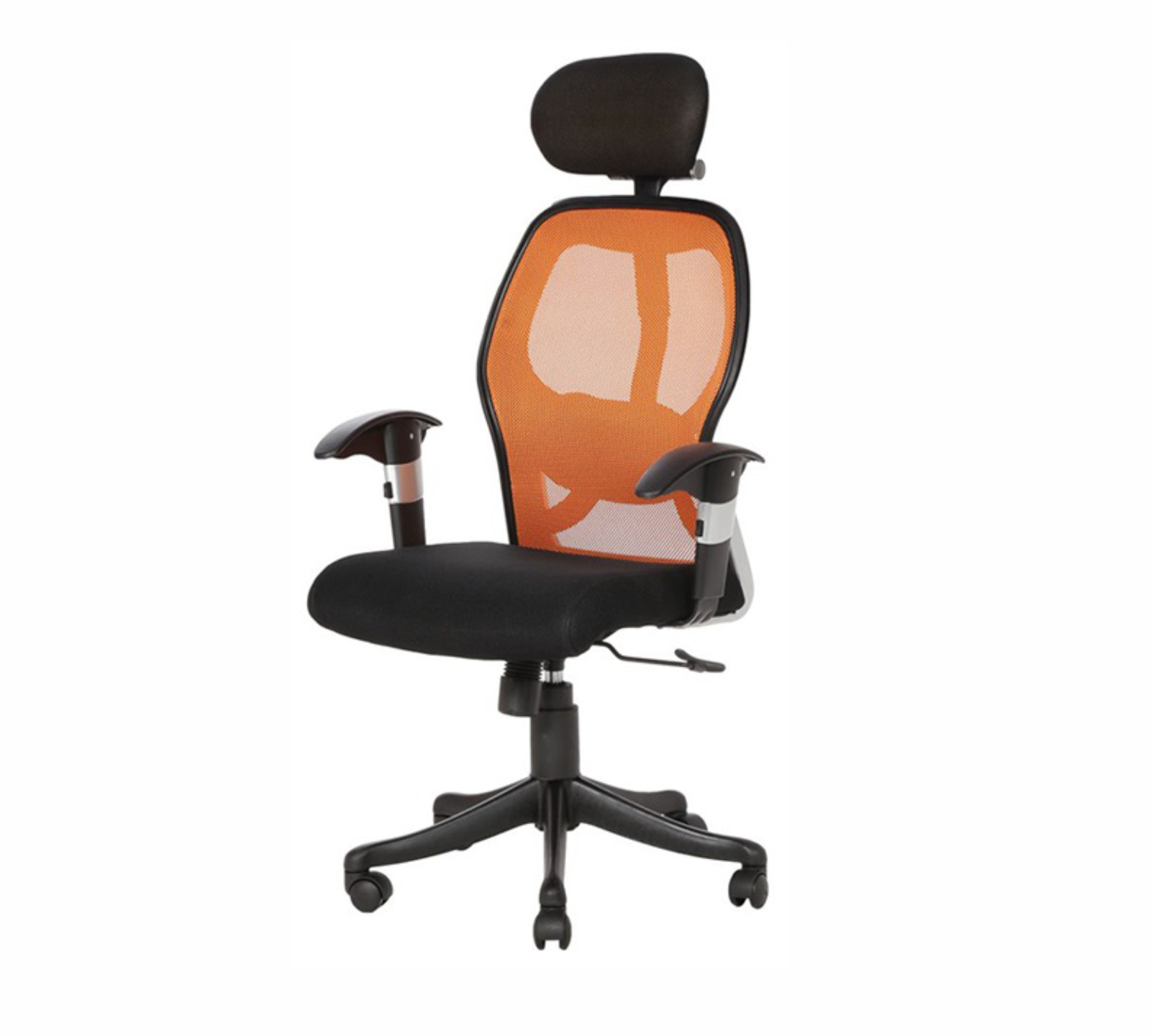 Executive Chair with Headrest & Height Adjustable Nylon Wheel Base -