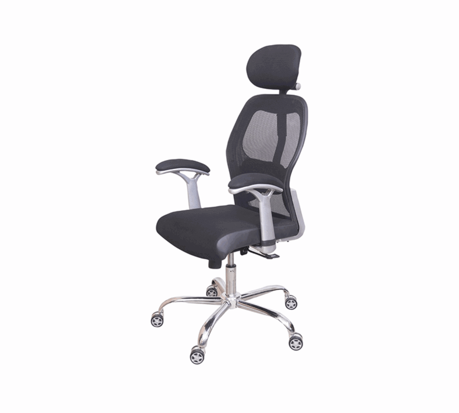 Executive Chair with Headrest & Height Adjustable Wheels Base -