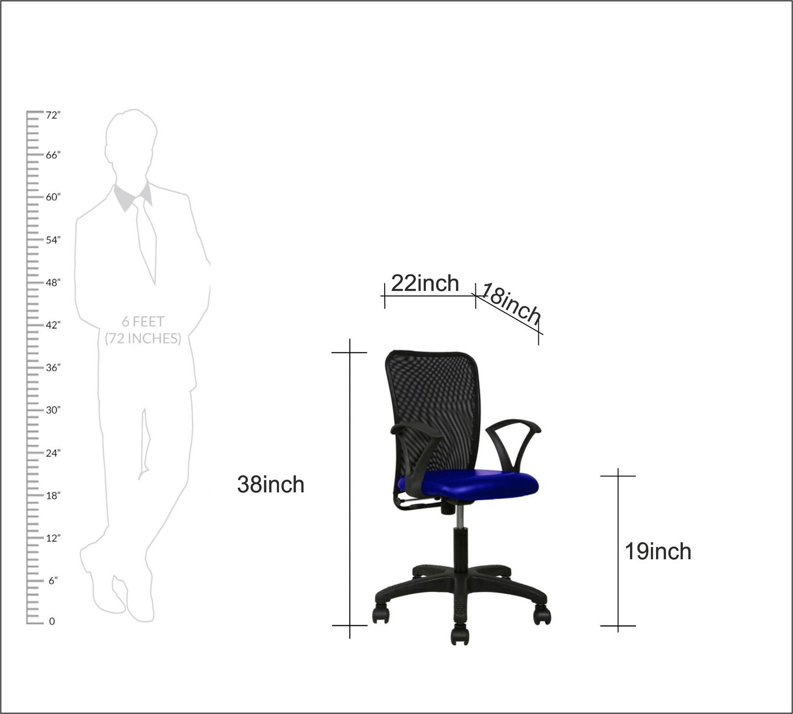 Executive Chair with Nylon Wheels Base -