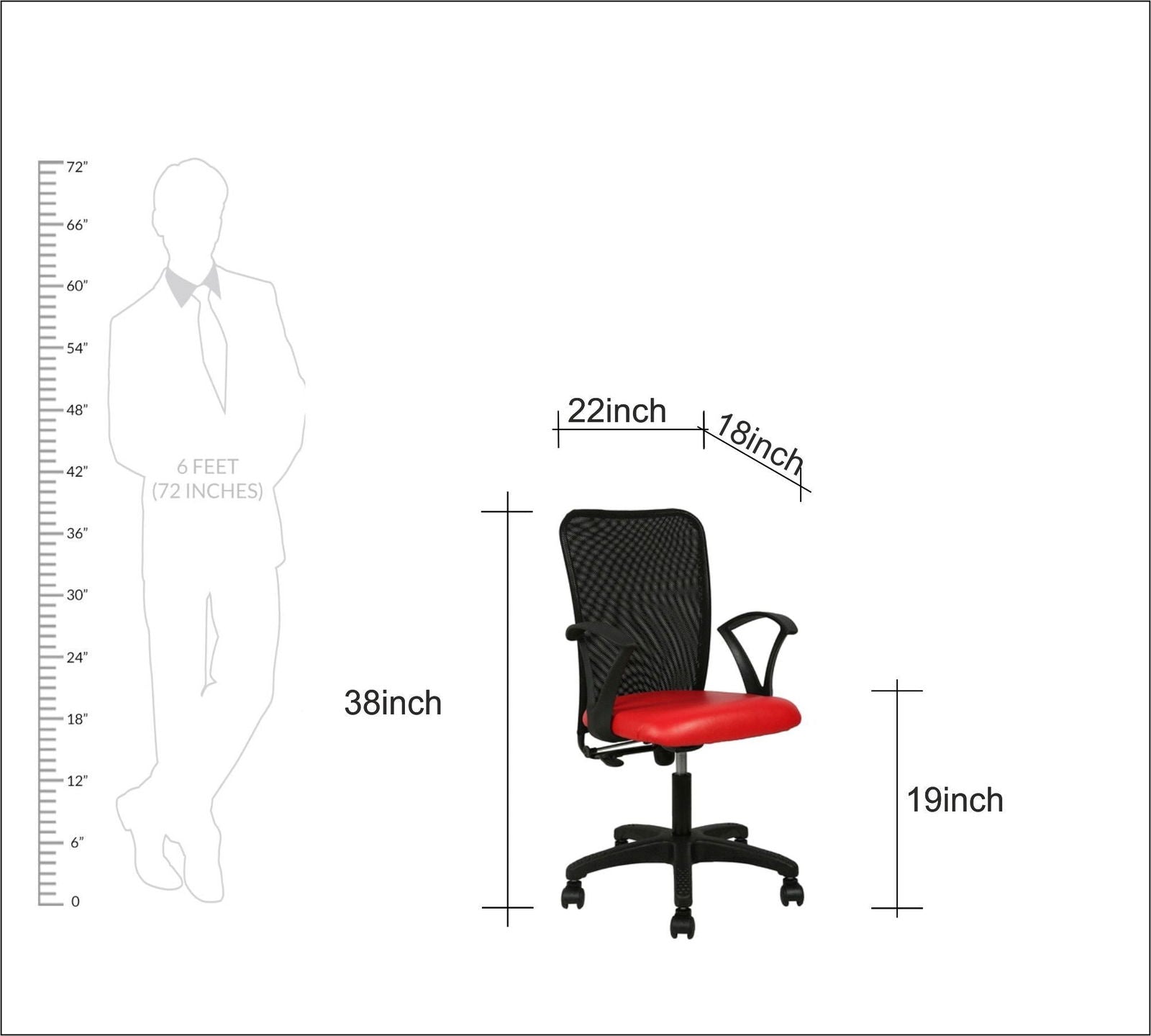Executive Chair with Nylon Wheels Base -