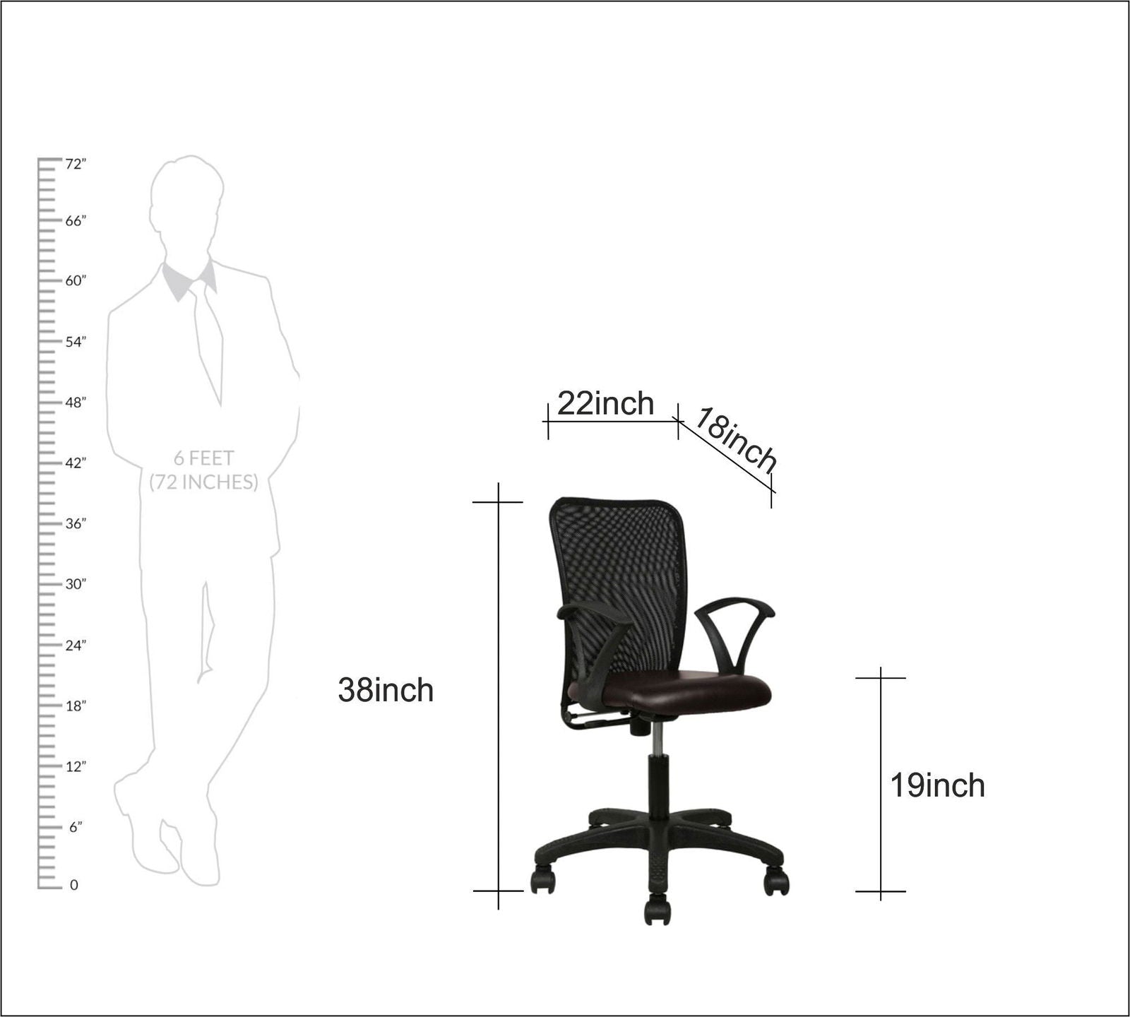 Executive Chair with Nylon Wheels Base -