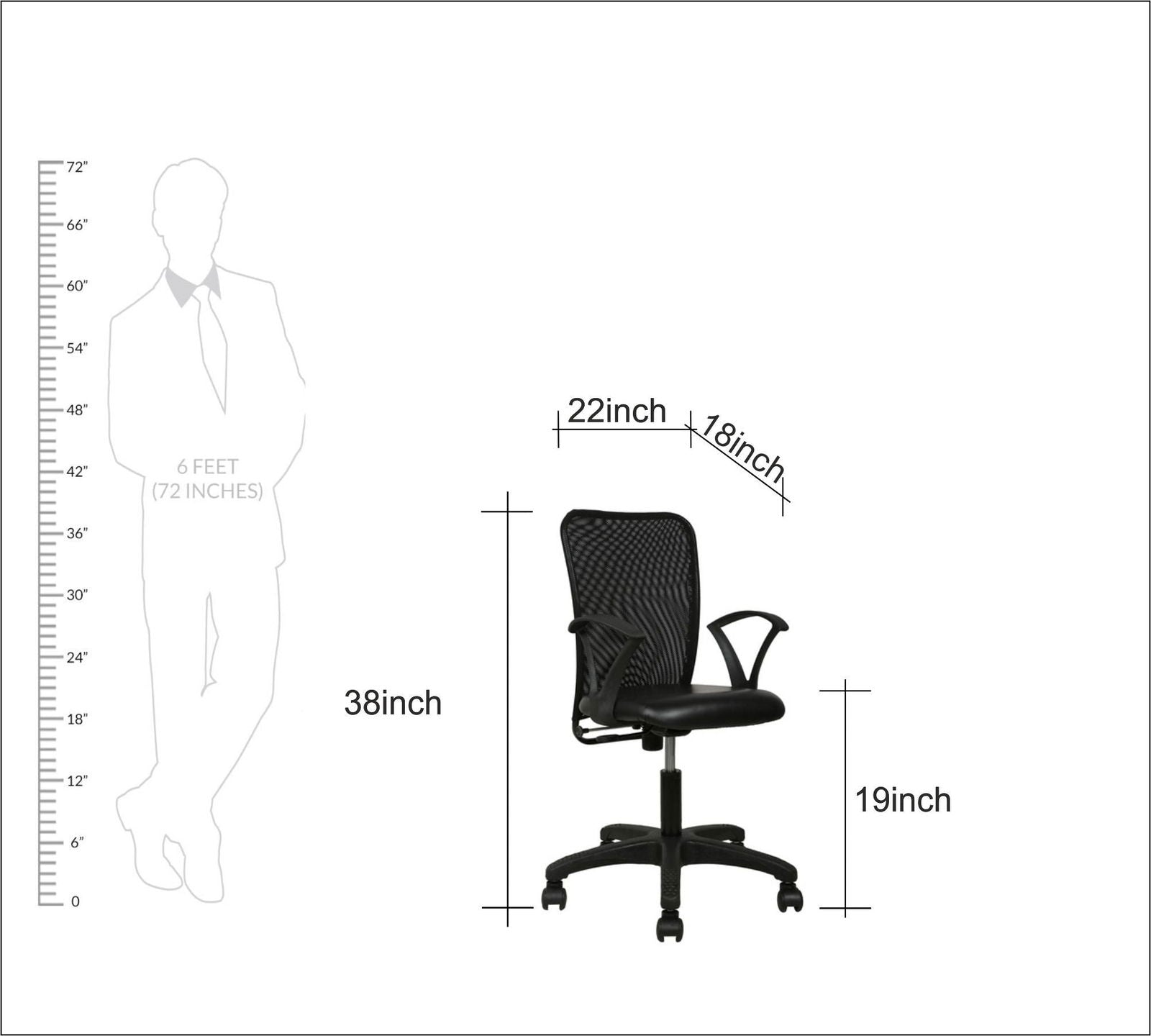 Executive Chair with Nylon Wheels Base -