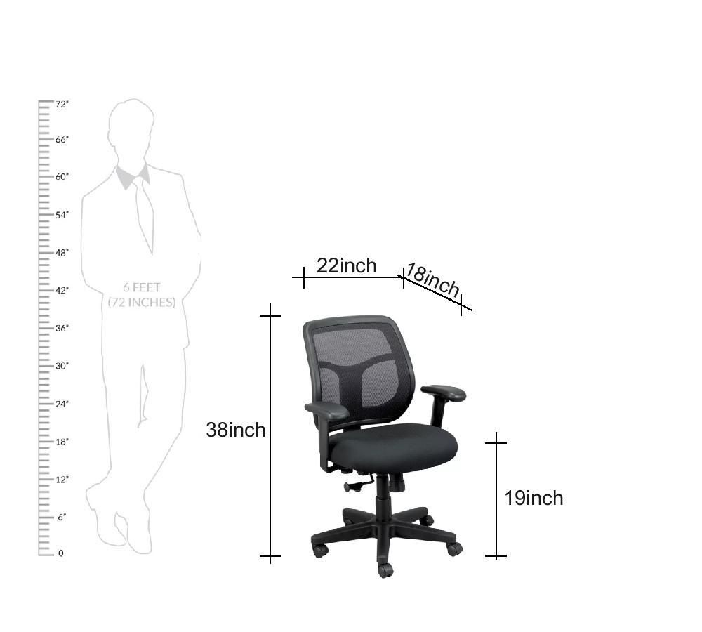 Executive Office Chair with Nylon Wheels Base -