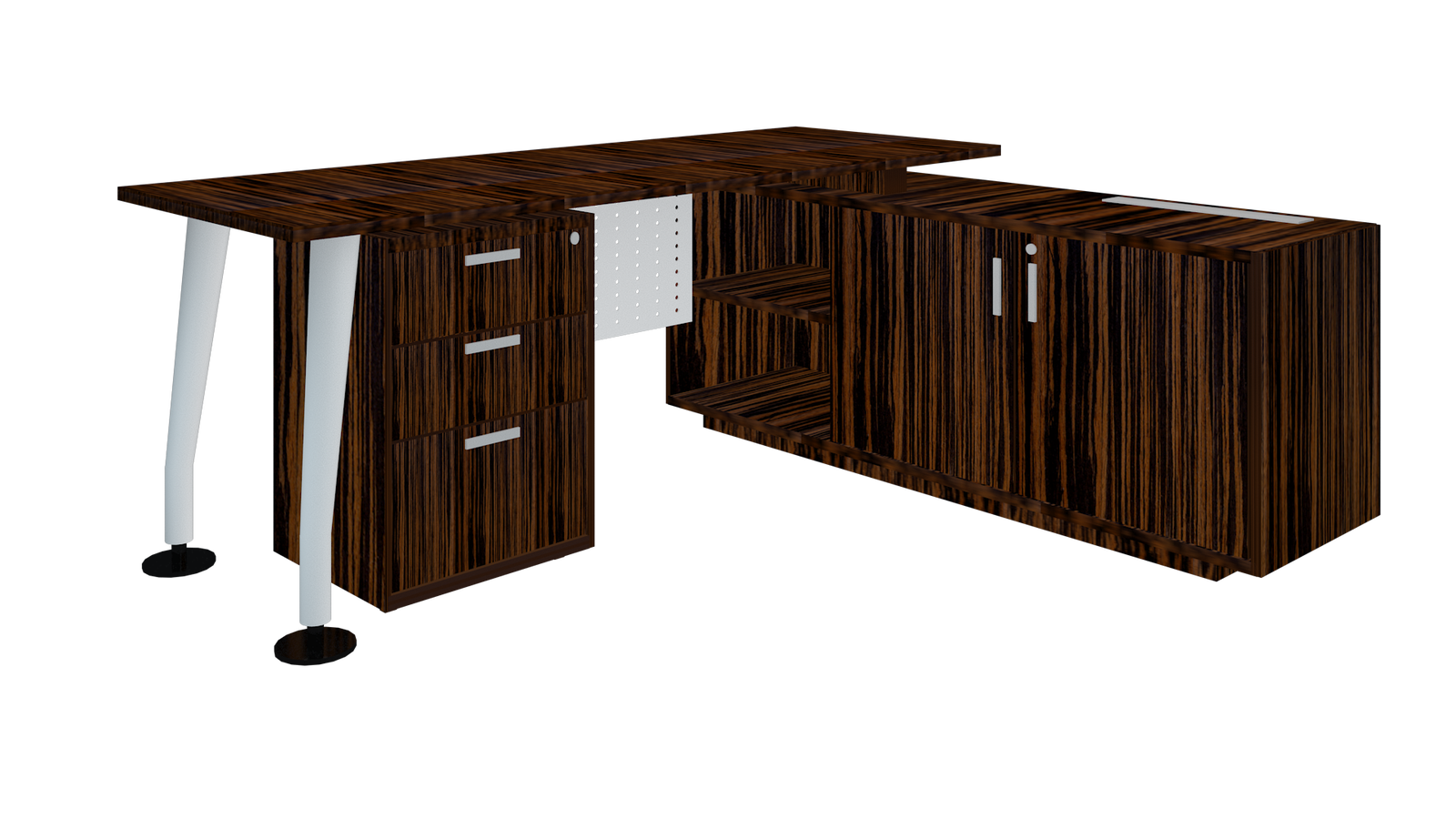 Executive Office Table Desk With The Metal Legs Base & Top Particle Board -
