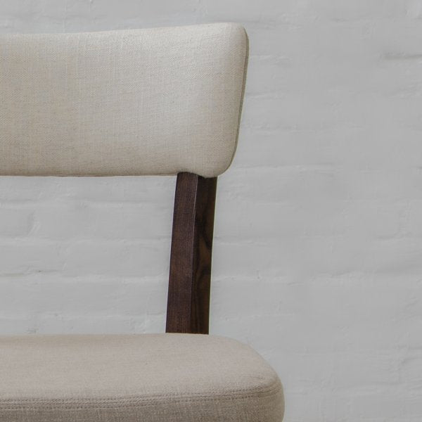 Fabric Dining Chair with Wooden Frame Base -