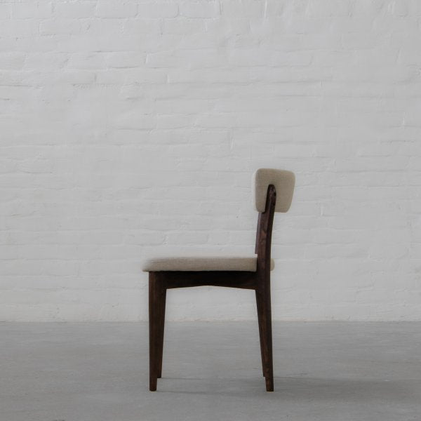 Fabric Dining Chair with Wooden Frame Base -
