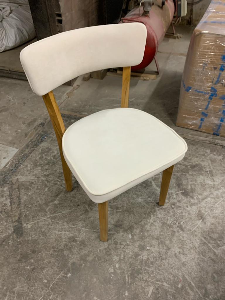 Fabric Dining Chair with Wooden Frame Base -