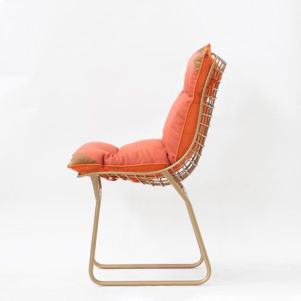 Fabric Dining Chairs with Steel Frame Base -