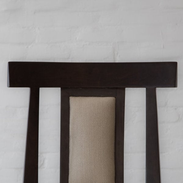 Fabric Dining Chairs with Wooden Frame Base -