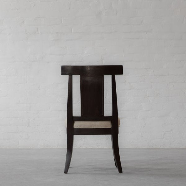 Fabric Dining Chairs with Wooden Frame Base -